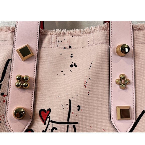 Christian Louboutin Frangibus Canvas & Leather Shopping Tote. - Picture 5 of 16